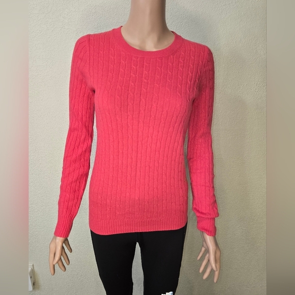 J Crew Womens Cable Knit Sweater Beige Size Xs Crew Neck Long Sleeve Pullover - Picture 1 of 7